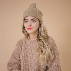 James Street Co Port Beanie in Camel